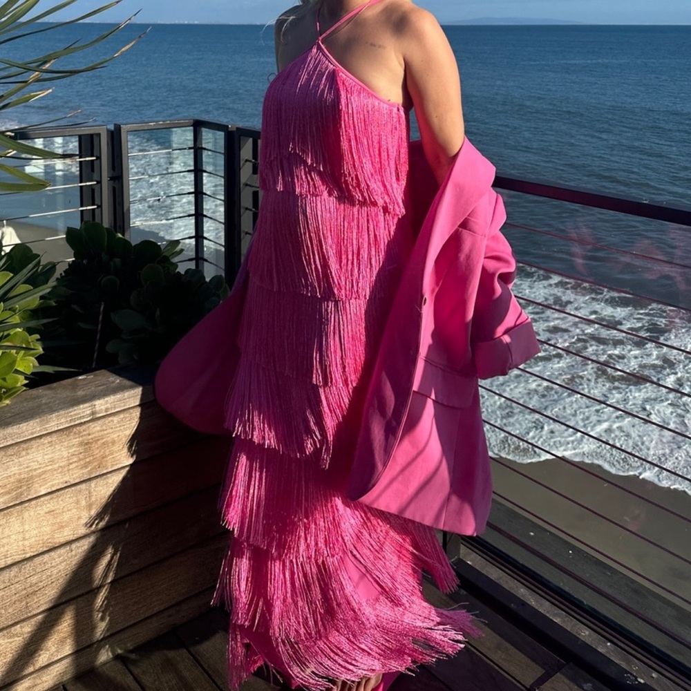 Show Me Your MuMu Vibrant Pink One Shoulder Dress